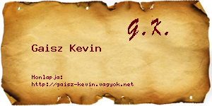 Gaisz Kevin névjegykártya